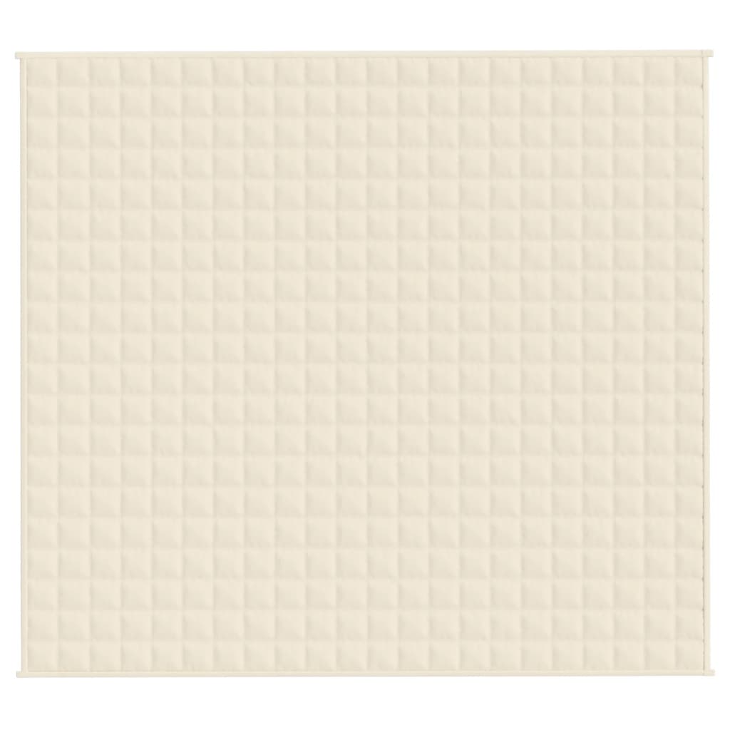 Vidaxx Gewichtsdecke 200x220 cm 9 kg Stoff hellcreme
