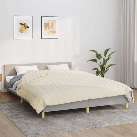 Vidaxx Gewichtsdecke 220x240 cm 15 kg Stoff hellcreme