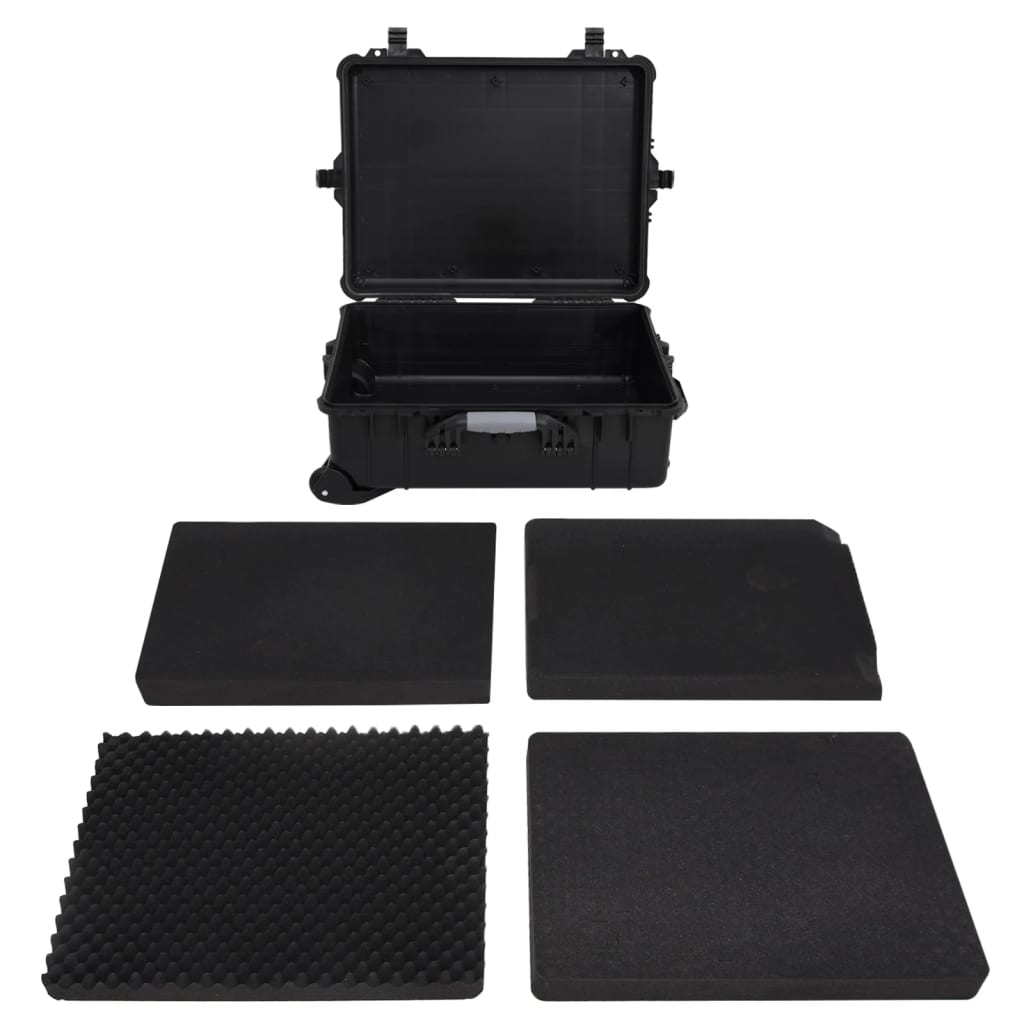 Vidaxx Flightcase auf Rollen 63x50x23 cm PP schwarz