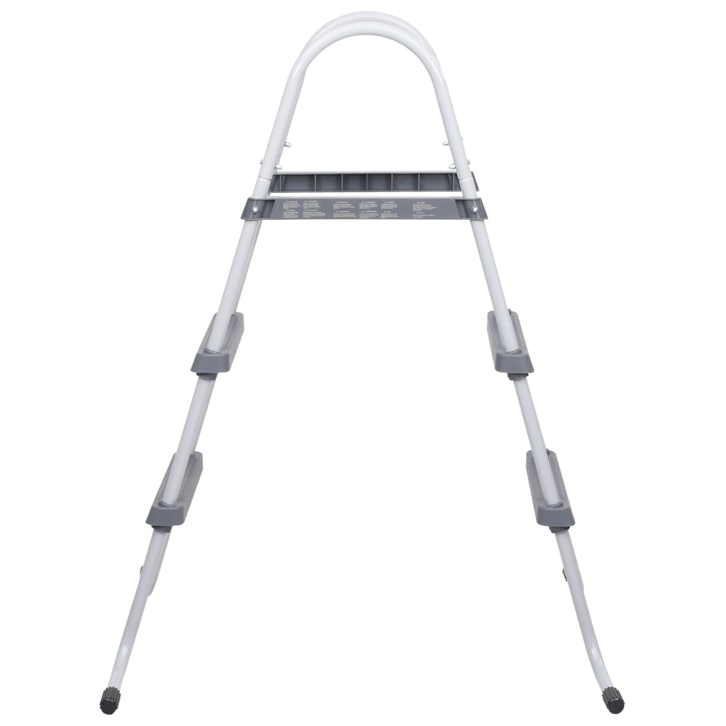 VidaXL Schwimmbadleiter 84 cm Stahlgrau