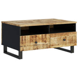 Vidaxl salontafel 80x54x40 cm massief mangohout en bewerkt hout