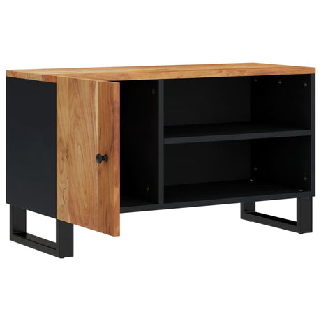 Vidaxl tv-meubel 80x33x46 cm massief acaciahout en bewerkt hout