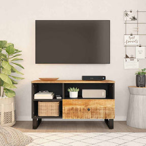 Vidaxl tv-meubel 80x33x46 cm massief mangohout en bewerkt hout