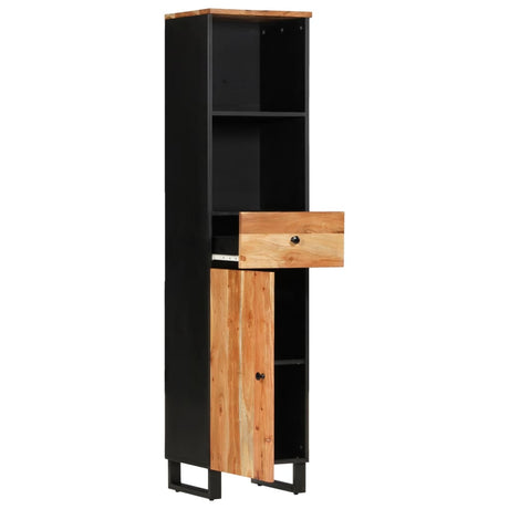 Vidaxl badkamerwandkast 38x33x160 cm massief acaciahout