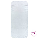 VidaXL Strandtücher 2 Stück 400 g m² 60x135 cm Stoff weiß