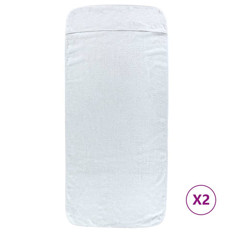 VidaXL Strandtücher 2 Stück 400 g m² 60x135 cm Stoff weiß