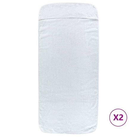 VidaXL Strandtücher 2 Stück 400 g m² 75x200 cm Stoff weiß