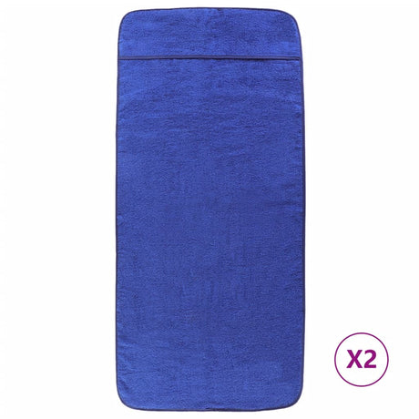 VidaXL Strandtücher 2 Stk. 400 g m² 75x200 cm Stoff Königsblau