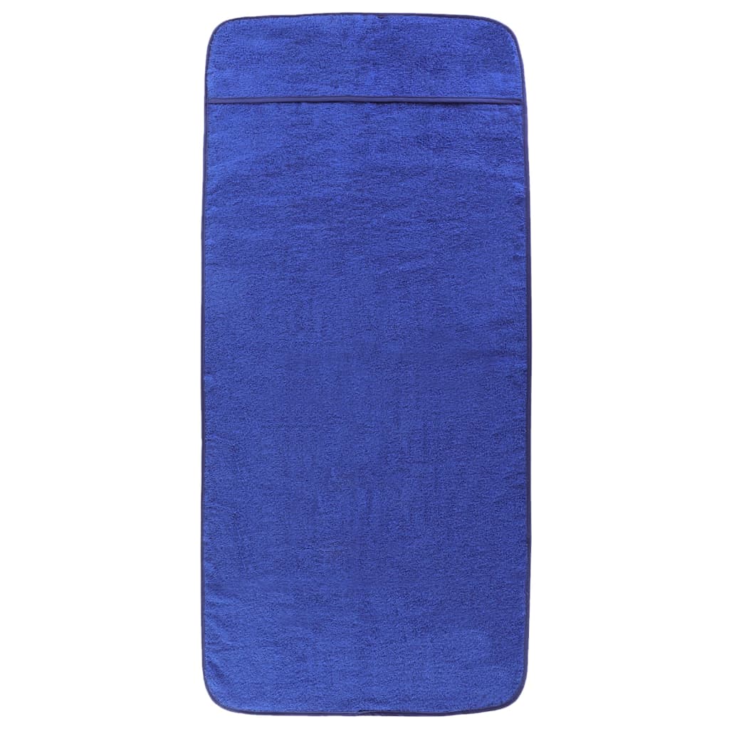 VidaXL Strandtücher 2 Stk. 400 g m² 75x200 cm Stoff Königsblau