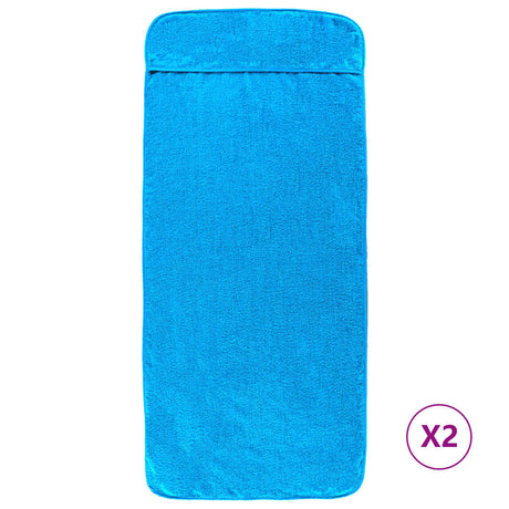 Vidaxx Strandtücher 2 St. 400 g m² 75x200 cm Stoff Türkis