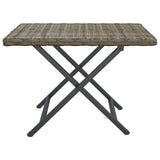 Vidaxl tafel inklapbaar 45x35x32 cm poly rattan grijs