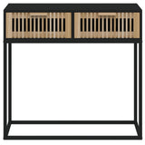 Vidaxl wandtafel 80x30x75 cm bewerkt hout en ijzer zwart