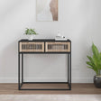 Vidaxl wandtafel 80x30x75 cm bewerkt hout en ijzer zwart