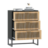 Vidaxl dressoir 60x30x75 cm bewerkt hout zwart