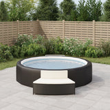 VidaXL Spa-Bänke mit Kissen 2 Stk. Polyrattan schwarz