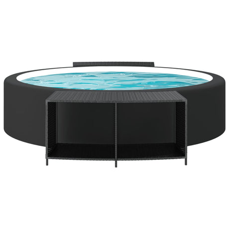 VidaXL Lagerregale 2 Stk. Poly Rattan Schwarz