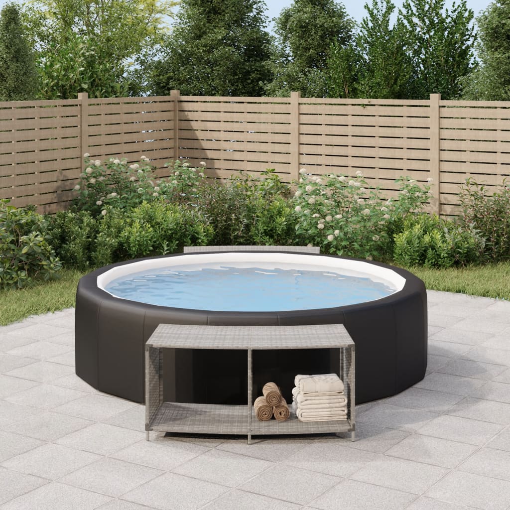 Vidaxx Lagerregale 2 Stk. Polyrattan grau