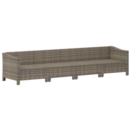 Vidaxl 4-delige tuinloungeset met kussens grijs poly rattan