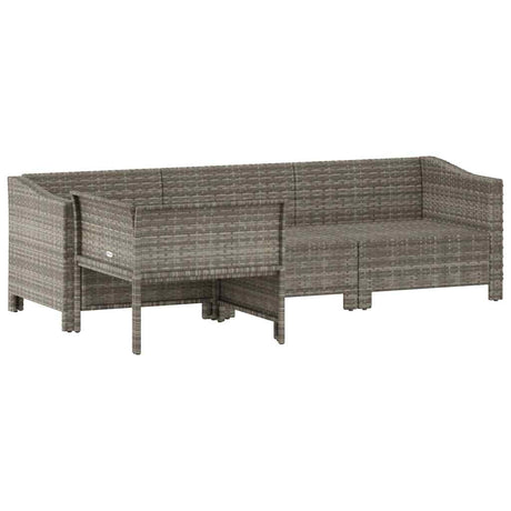 Vidaxl 4-delige tuinloungeset met kussens grijs poly rattan