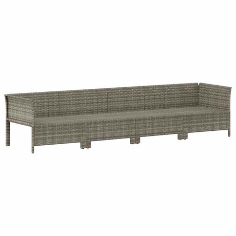 Vidaxl 4-delige tuinloungeset met kussens grijs poly rattan