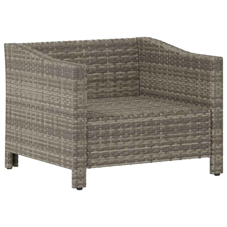 Vidaxl tuinfauteuil met kussen grijs poly rattan