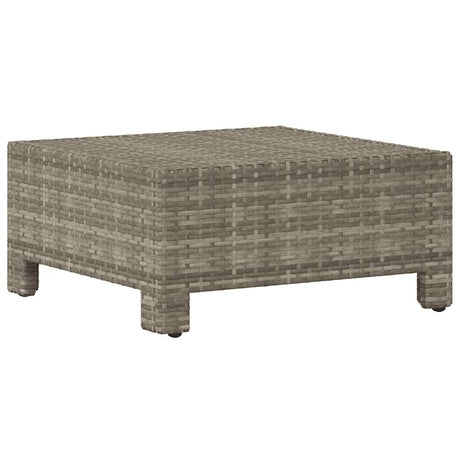 Vidaxl tuinvoetenbank met kussen grijs poly rattan