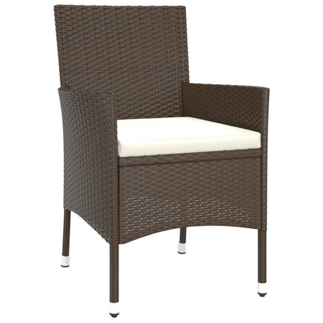 Vidaxl tuinstoelen met kussens 4 st bruin poly rattan