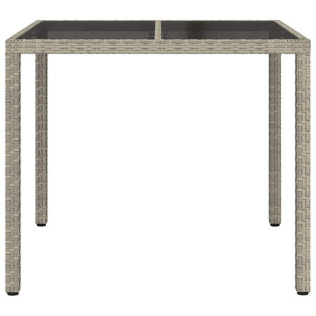 Vidaxl tuinstafel grijs 90 x 90 x 75 cm poly rattan