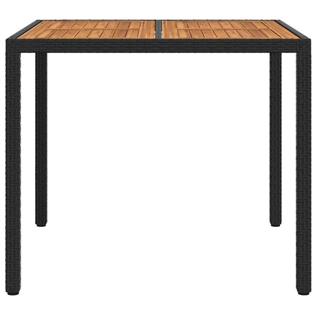 Vidaxl tuinstafel zwart 90 x 90 x 75 cm poly rattan