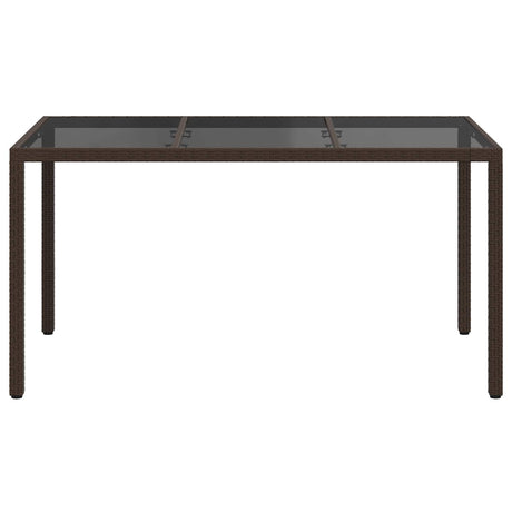 Vidaxl tuinstafel bruin 150 x 90 x 75 cm poly rattan