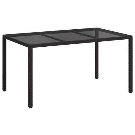 Vidaxl tuinstafel zwart 150 x 90 x 75 cm poly rattan