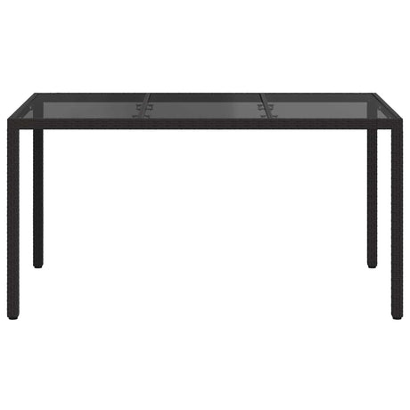 Vidaxl tuinstafel zwart 150 x 90 x 75 cm poly rattan