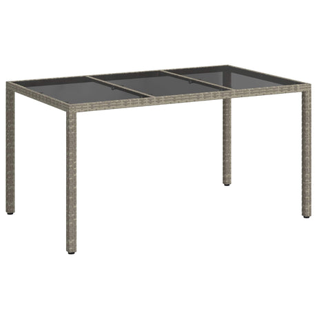 Vidaxl tuinstafel grijs 150 x 90 x 75 cm poly rattan