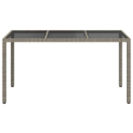 Vidaxl tuinstafel grijs 150 x 90 x 75 cm poly rattan