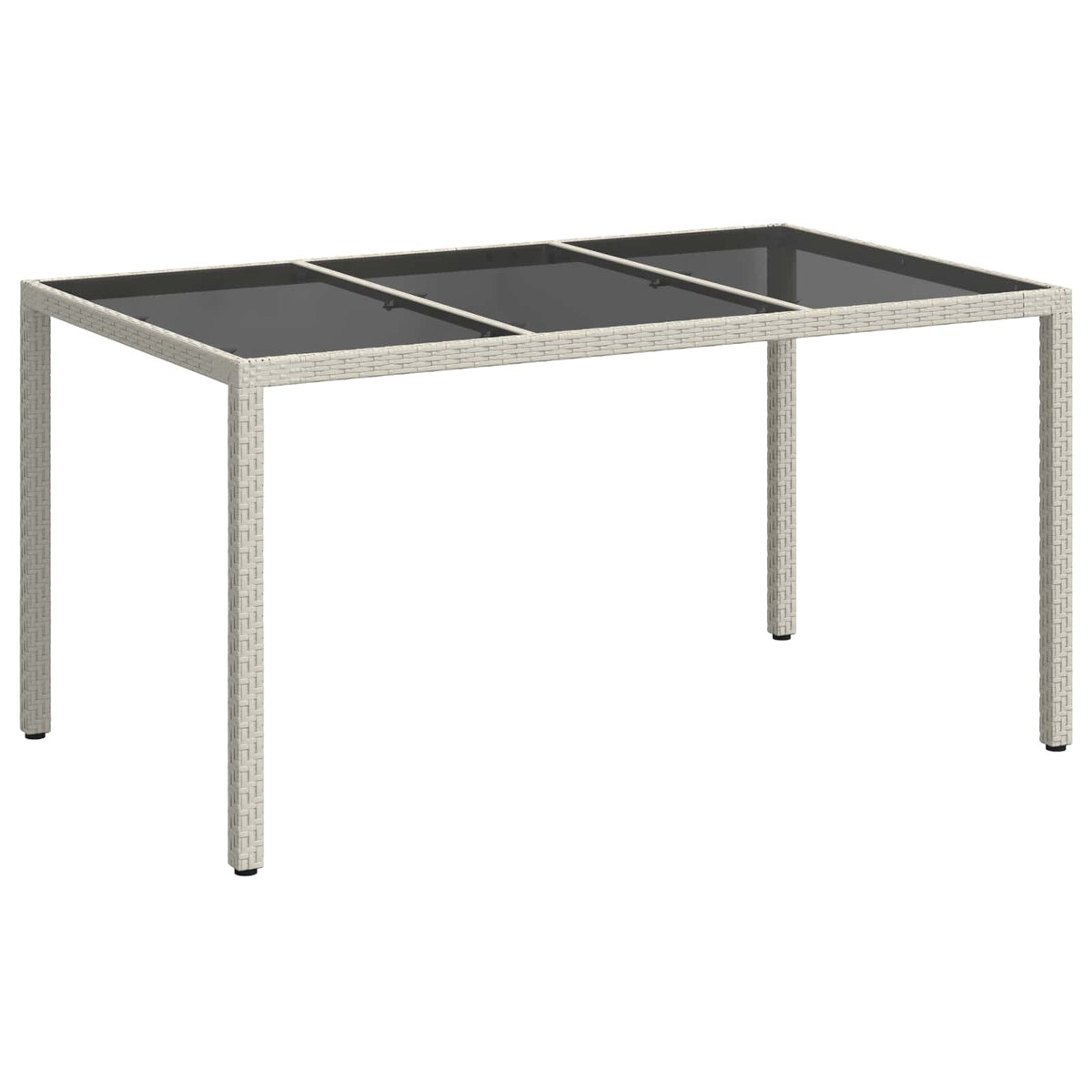 Vidaxl tuinstafel wit 150 x 90 x 75 cm poly rattan