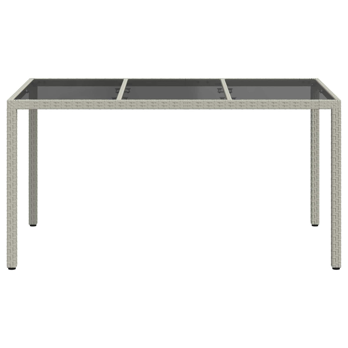 Vidaxl tuinstafel wit 150 x 90 x 75 cm poly rattan