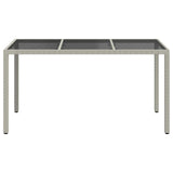 Vidaxl tuinstafel wit 150 x 90 x 75 cm poly rattan
