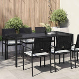 Vidaxl tuinstafel zwart poly rattan
