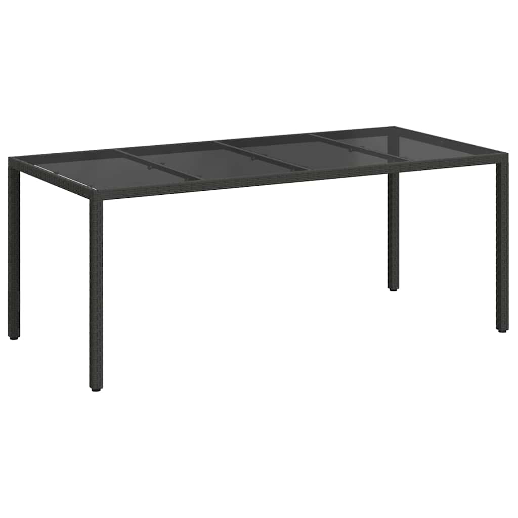 Vidaxl tuinstafel zwart poly rattan