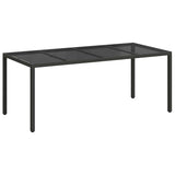 Vidaxl tuinstafel zwart poly rattan