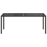 Vidaxl tuinstafel zwart poly rattan