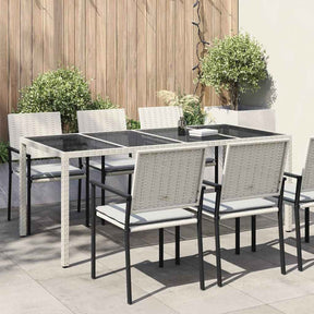 Vidaxl tuinstafel wit poly rattan
