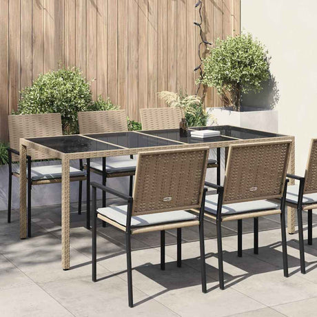 Vidaxl tuinstafel beige poly rattan