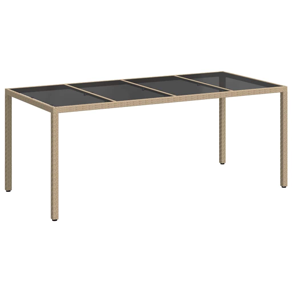 Vidaxl tuinstafel beige poly rattan