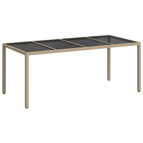 Vidaxl tuinstafel beige poly rattan