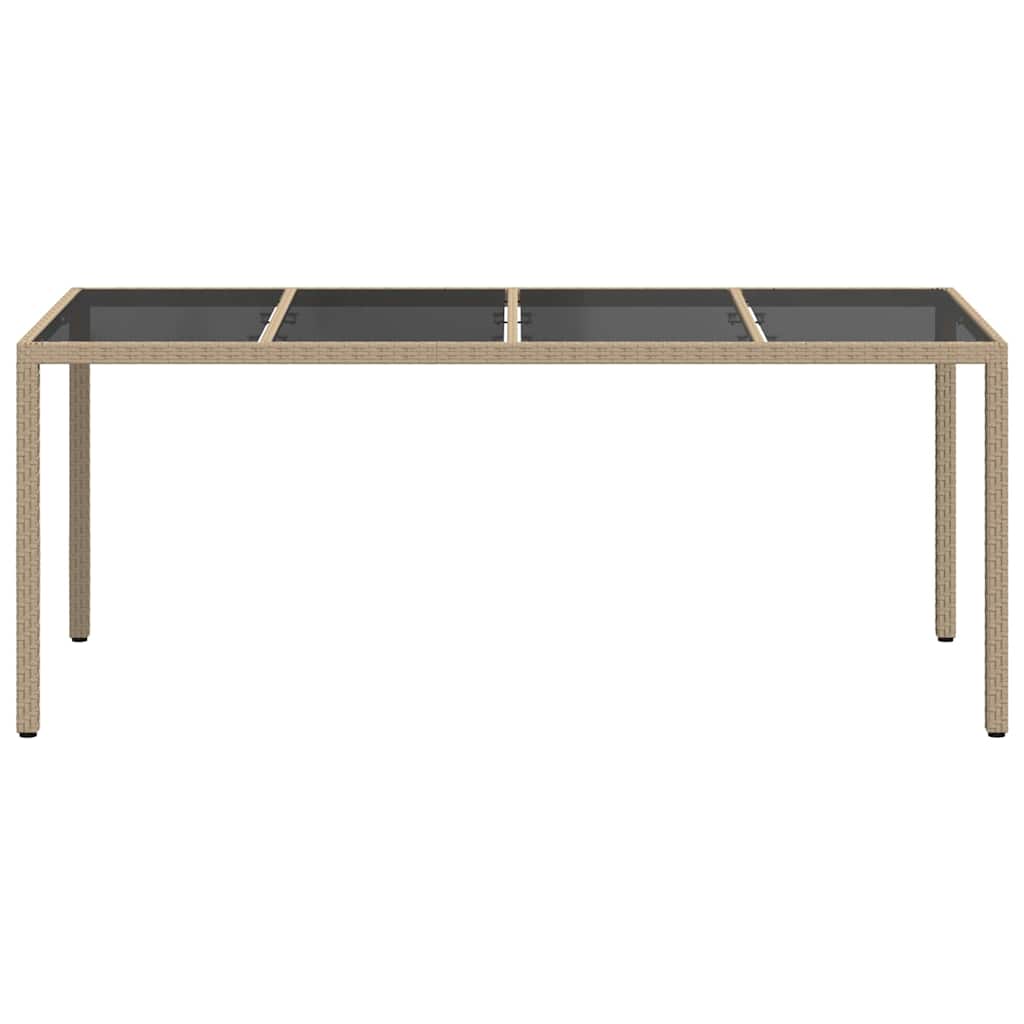 Vidaxl tuinstafel beige poly rattan