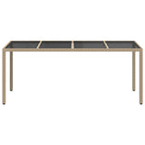 Vidaxl tuinstafel beige poly rattan