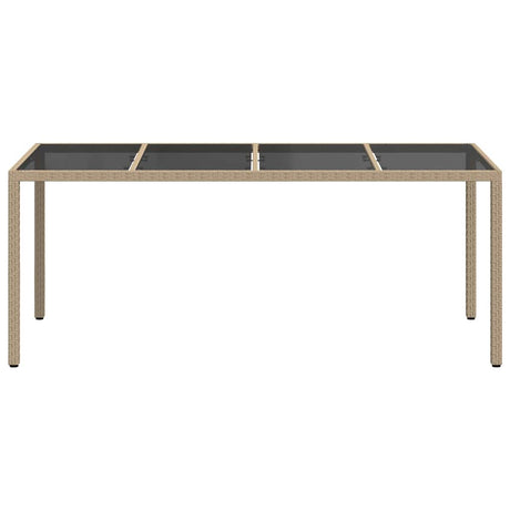 Vidaxl tuinstafel beige poly rattan