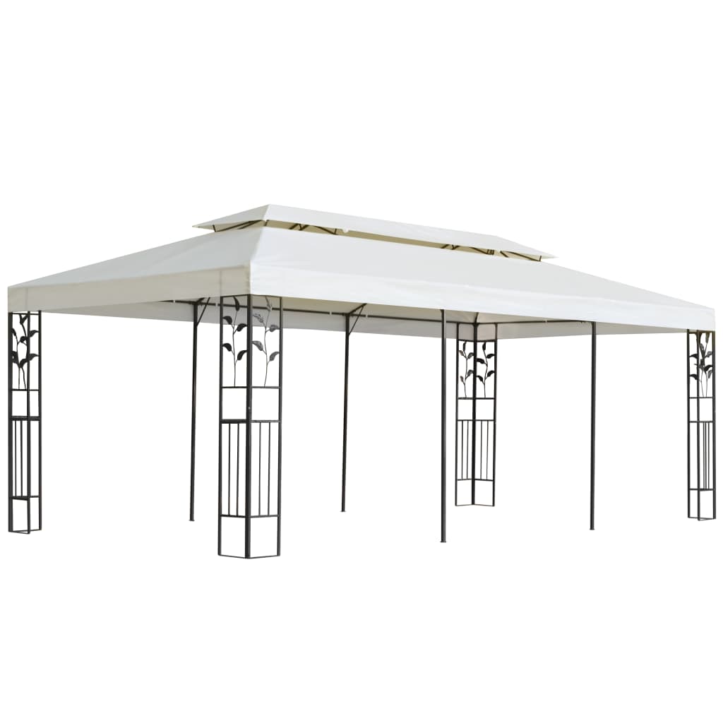 VidaXL Pavillon mit Doppeldach 6x3 m weiß