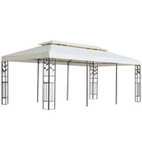 VidaXL Pavillon mit Doppeldach 6x3 m weiß